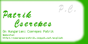 patrik cserepes business card